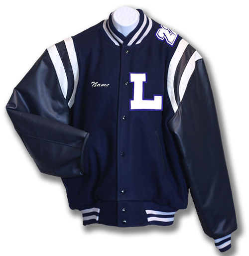 Lamphere Varsity Jacket - Navy Sleeves - Highest Honor