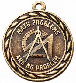 Math Problems are No Problem Medal-0