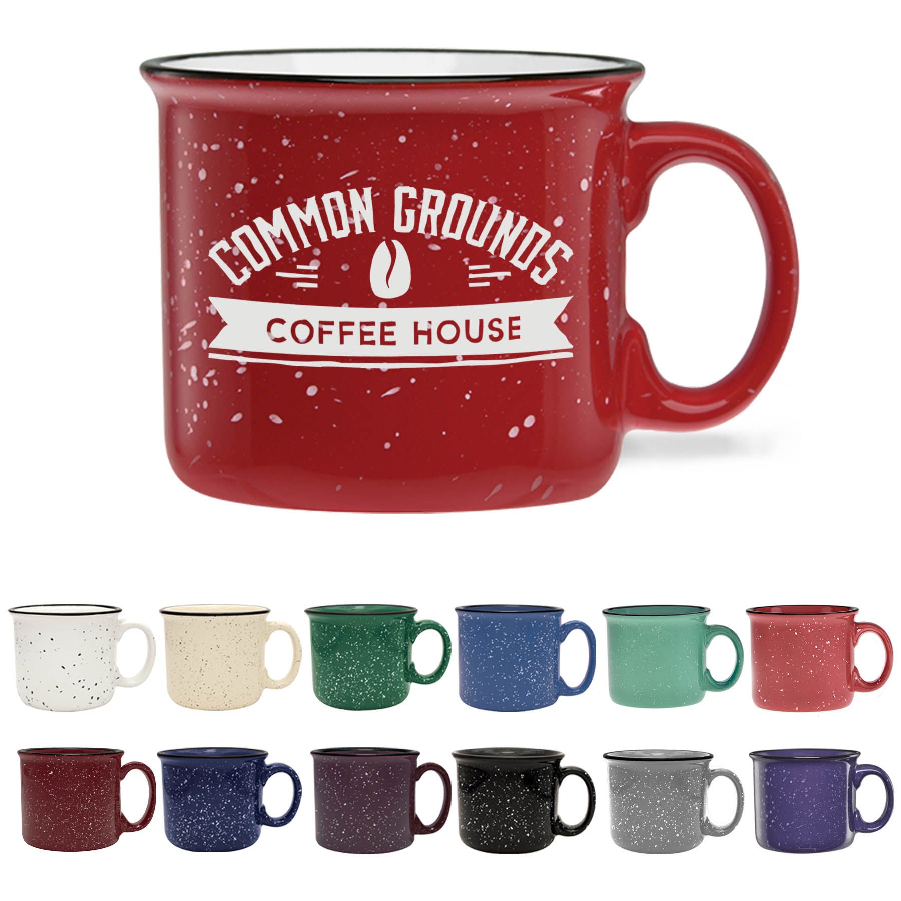 Camco Life Is Better at The Campsite Mug - Red Speckled