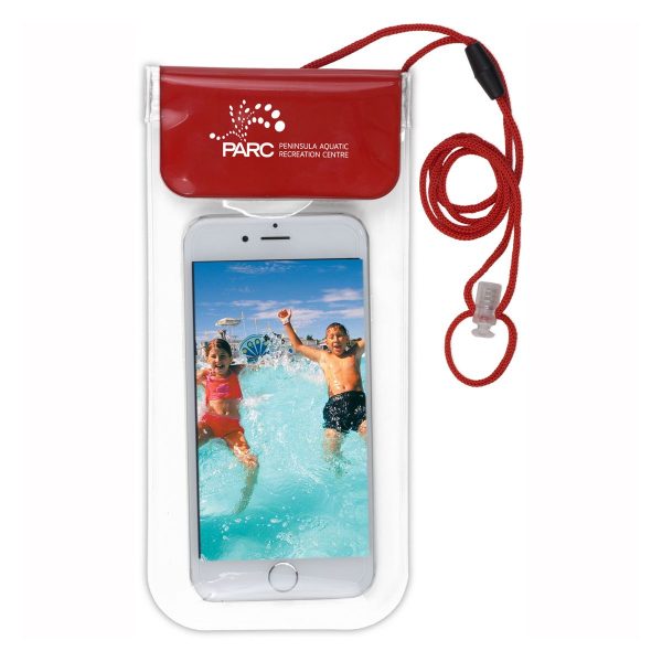 Red water proof bag for electronics