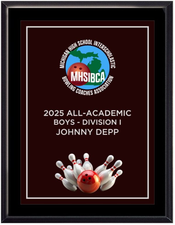 MHSIBCA: ALL-ACADEMIC Plaque