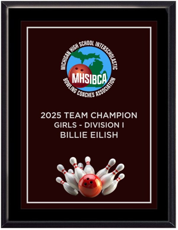 MHSIBCA: TEAM CHAMPION Plaque